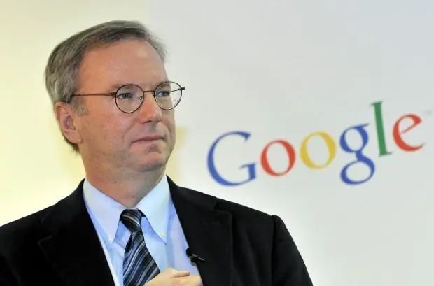 谷歌公司前首席执行官埃里克·施密特 资料图